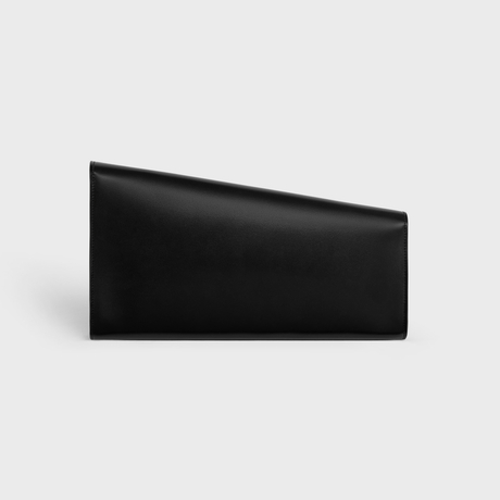ASYMETRIC CLUTCH IN SHINY CALFSKIN WITH CELINE PRINT BLACK - Image 3
